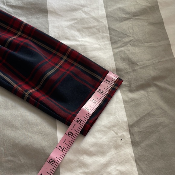 Zara plaid a-line dress with front pockets 3/4 sleeves exposed gold zipper - Picture 10 of 13